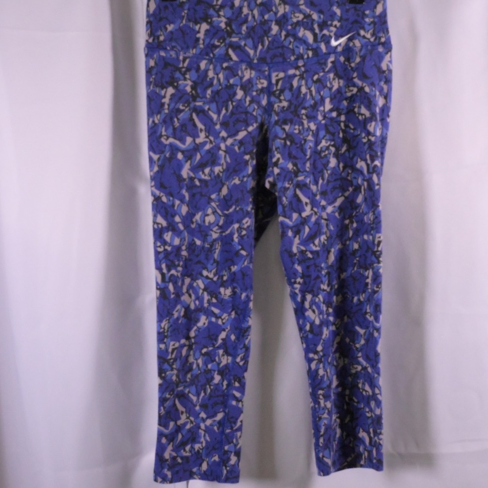 Nike Dri-Fit Blue Camo‎ Pull-On Capri Leggings Women's XS 25-28x19.5